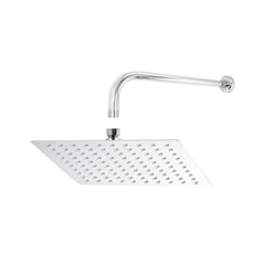 CCOL - Kit Ducha Ultraslim Cuadrada 30cmx30cm Cromo Brillante+brazo Metalico 40cm a Muro Cromo Brillante