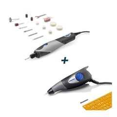 DREMEL - Lápiz Grabador Eléctrico 35w Con 2 Acc + Mototool Stylo 60w Con 15 Acc