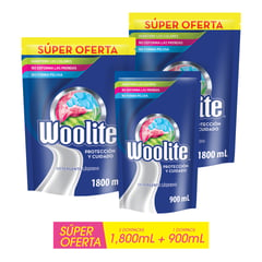 WOOLITE - Detergente Liquido Ropa Krt 1800 Ml X2 + 900 Ml