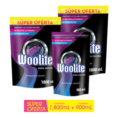 WOOLITE - Detergente Liquido Ropa Oscura Wool 1800 Ml X2 + 900 Ml