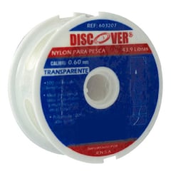 DISCOVER - Nylon Transparente 40 Libras 100 Mts 0.60 Mm