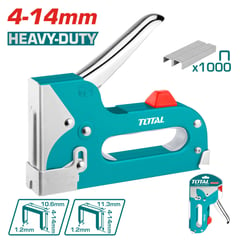 TOTAL TOOLS - Grapadora Manual Grapas 6 - 14 mm Incluye 1000 Grapas