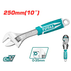 TOTAL TOOLS - Llave Ajustable Con Mango 0-35mm 10"