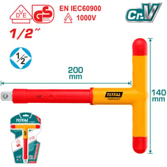 TOTAL TOOLS - Llave Aislada 1000v Cr-V Mango En "T" 1/2"