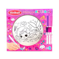 VINIBALL - Pelota para Pintar Sirena Medusa