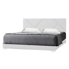 EKONOMODO COLOMBIA - Combo Cama Hampton con Colchón 1 Pillow 26 cm + Sabanas 130x140x190 Blanco