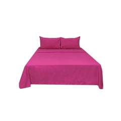 undefined - Sábana Sencilla Natural Hometex Fucsia Hometex