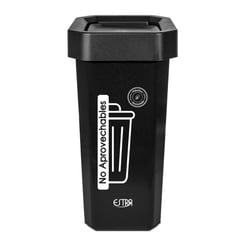 ESTRA - Caneca Plastica Vaiven 53 Litros Negro Eco No Aprovechable