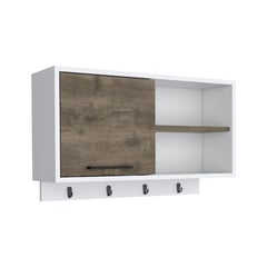 JUST HOME COLLECTION - Mueble Auxiliar de Cocina Vimo Blanco+Bellota 35x70x20