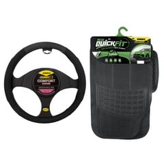 SIMONIZ - Tapete Quick Fit Ngo 3Pz Y Cubretimon Negro Gr