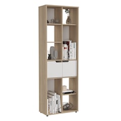 INVAL - Biblioteca Guetta 178x60x30cm Arena - Blanco