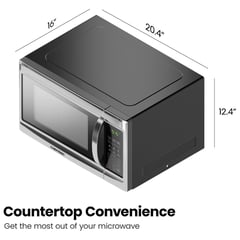 CHEFMAN - Horno Microondas para Encimera Acero Inoxidable