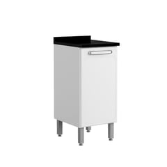 BERTOLINI - Mueble Inferior de Cocina En Acero 40cm 1 Puerta Blanco