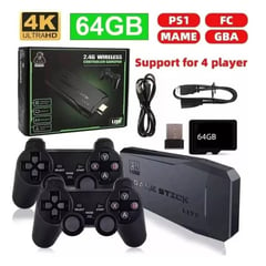 undefined - Consola Juegos 9000 en 1 HDMI + 2 Controles Inalámbricos