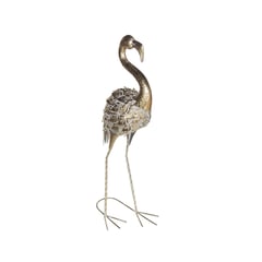 MARRES - ESCULTURA FLAMINGO METAL 27X64 cm ORO SU