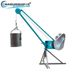 undefined - Pluma Grúa para 300 kg Motor Eléctrico Trifásico 1800RPM + Balde o Canastilla