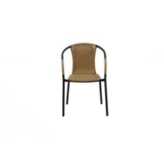 JUST HOME COLLECTION - Silla Metálica Rattan Sintético Con Brazos