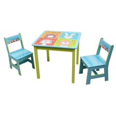 JUST HOME COLLECTION - Set Infantil Mesa + 2 Sillas Zoo