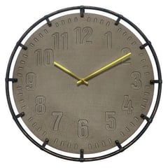 HOMY - Reloj Muro 50 cm Gris/Dorado