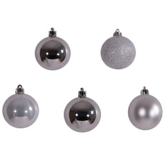 DEAR SANTA - Bolas de navidad x50 Unidades 6 cm Plata