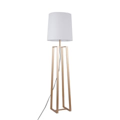 JUST HOME COLLECTION - Lampara Pie Laghu 1l E27 Blanco / Dorado