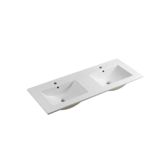 SENSI DACQUA - Lavamanos Doble De Empotrar 120x46x17.5 cm Blanco