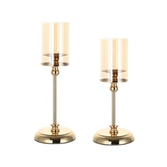 JUST HOME COLLECTION - Set 2 Candelabros Oro