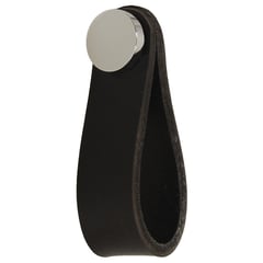 GAMET - Pomo Piel Marron Boton Negro Gl24