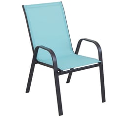 JUST HOME COLLECTION - Silla Metálica con Brazos Sling Textileno Aqua