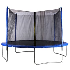 DO IT - Trampolín Cama Elástica Con Malla De Seguridad De 3.05 Metros Color Azul/Negro