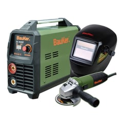 BAUKER - Combo Soldador Inversor MMA 185amp + Pulidora 4-1/2pulg 820w + Máscara Fotosensible