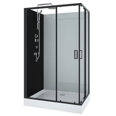 SENSI DACQUA - Cabina Rectangular 120x90x205cm Negra