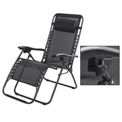 KLIMBER - Silla Metálica Con Brazos Reclinable Cero Gravedad New