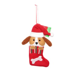 DEAR SANTA - Adorno para Árbol Navideño Colgante Perro Rojo 20 cm