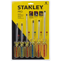 STANLEY - Set de Destornilladores Pro de 6 Piezas