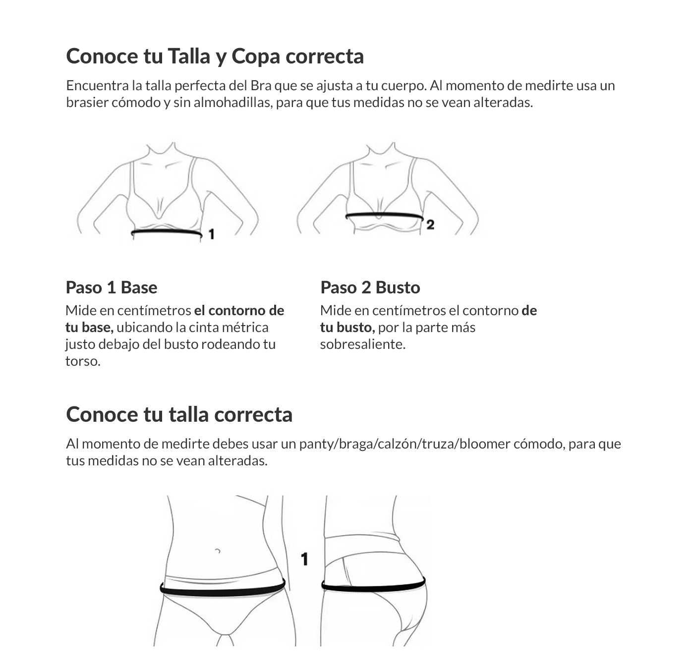 Talla correcta de discount bra